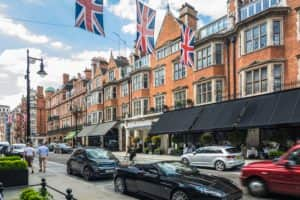 Luxury shops Mayfair London